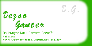 dezso ganter business card